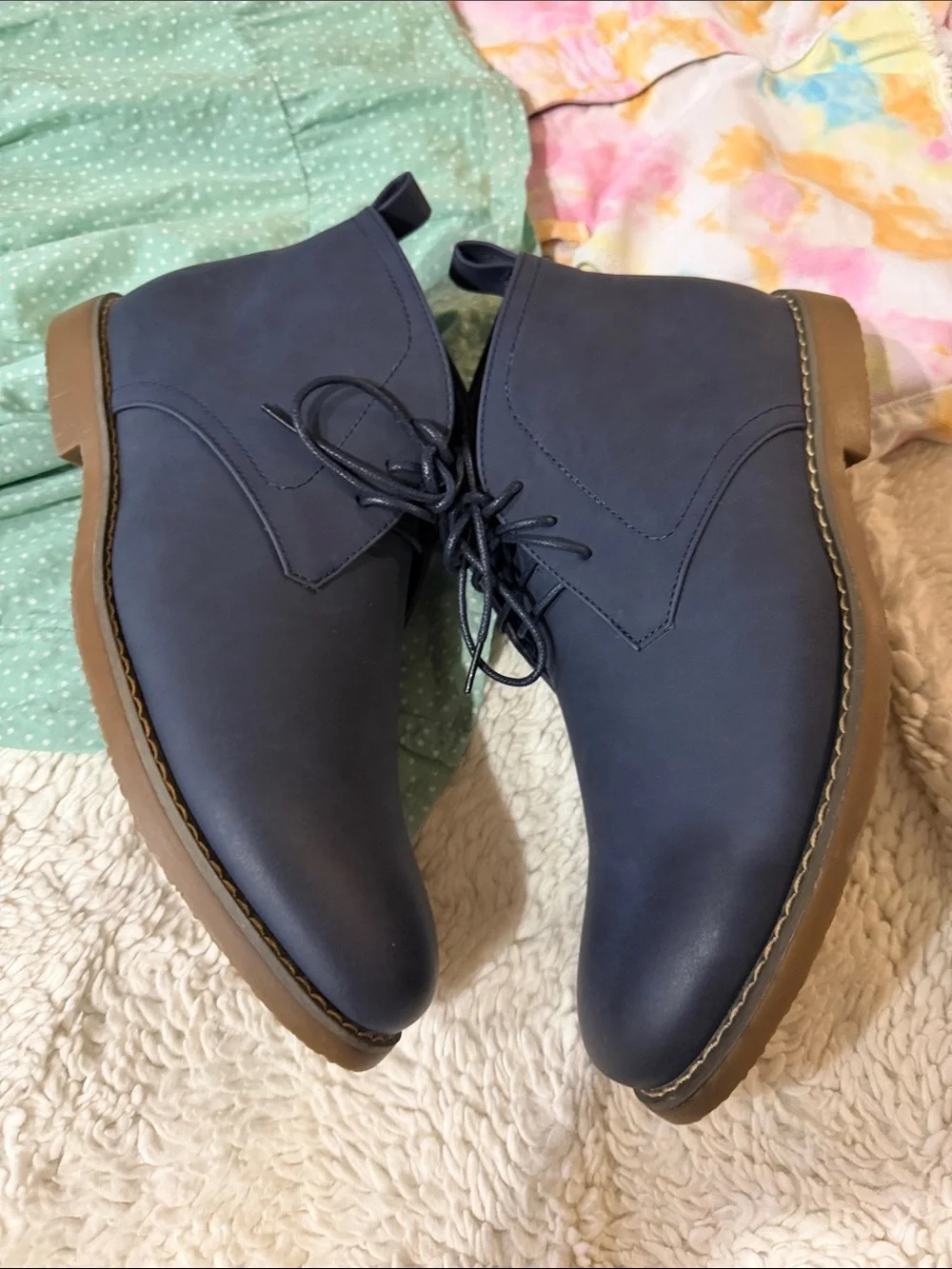 Toecap 10.5 Men's Navy Chukka Boots - Classic Lace-Up Comfort